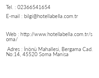 Hotel Labella Soma iletiim bilgileri
